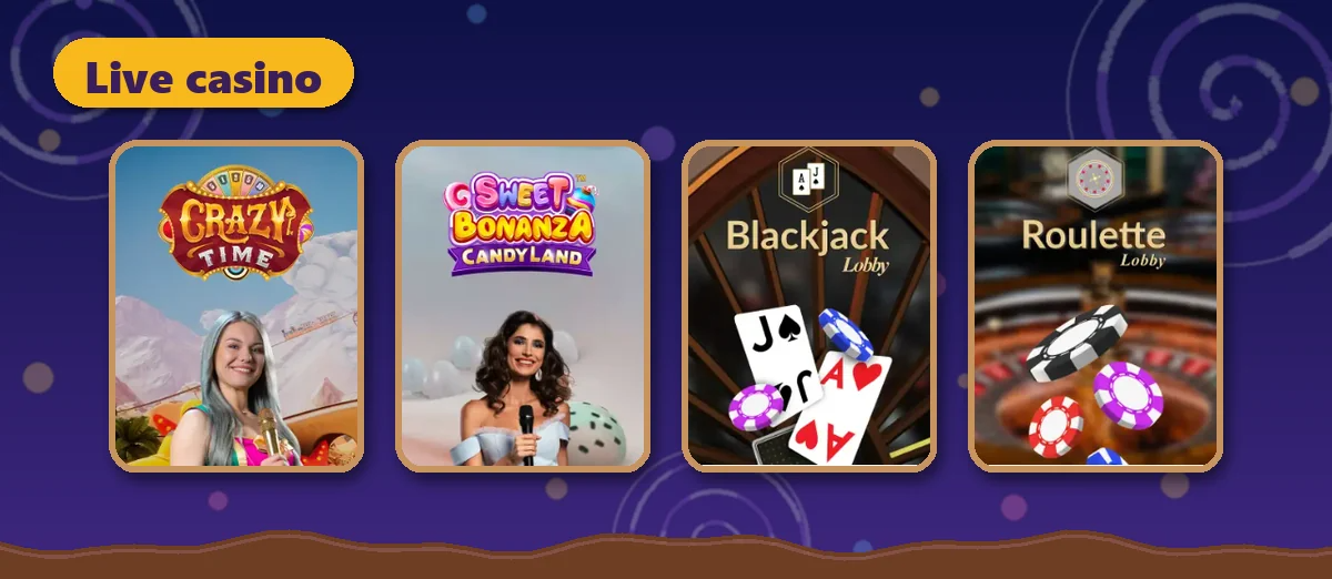 live casino bij chocospin crazy time candyland blackjack en roulette